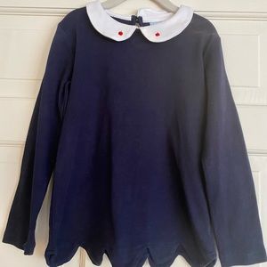 EUC Bella Bliss Cotton Top Size 6 Darling Fall Top With Scalloped Bottom